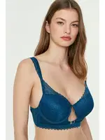 Destekli Dekolteli Push Up Sütyen New Bra 3014 Mavi farklı açı