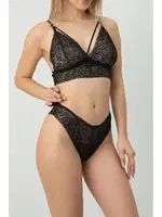 Dolgusuz Hazel Dantel Bralet Takım DoReMi 002-001602 Siyah farklı açı