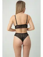 Dolgusuz Hazel Dantel Bralet Takım DoReMi 002-001602 Siyah görsel 4