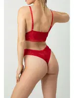 Dolgusuz Hazel Dantel Bralet Takım DoReMi 002-001602 Kırmızı görsel 6