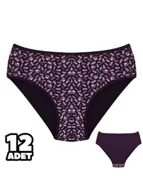 Dondeza İnce Desenli Bayan Bato Külot 12Li Dondeza 201-138