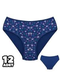 Dondeza Çiçek Desenli Bayan Külot 12Li Dondeza 201-140