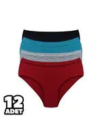 Beli Sur Dantel 12li Kadın Külot Dondeza 2010 Bordo detay görünüm