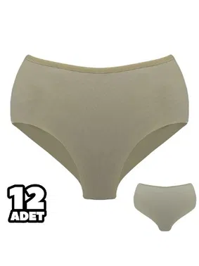 Dondeza Yüksek Bel Dikişsiz Kadın Külot 12Li Dondeza 3060