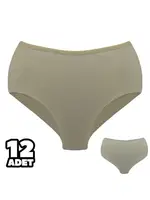 Yüksek Bel Dikişsiz Kadın Külot 12Li Dondeza 3060 Ten