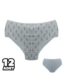 Dondeza Puantiyeli Desenli Bayan Battal Bato 12Li Külot Dondeza 601-29