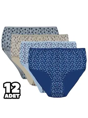 Dondeza 12Li Karışık Desenli Bayan Bato Külot Dondeza 615