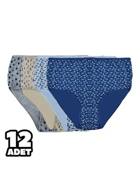 Dondeza 12Li Karışık Desenli Bayan Bato Külot Dondeza 615 - Alternatif Görünüm