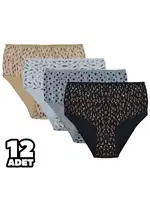 Karışık Desenli Kadın Bato Külot 12Li Dondeza 617