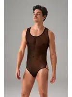 Arkası Açık Erkek Fantezi Siyah String Tül Body Doreanse 3013 Siyah