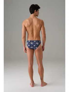 Doreanse Doreanse Erkek Mavi Tavşan Baskılı Slip 1203 - Alternatif Görünüm