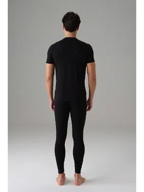 Doreanse Doreanse Erkek Siyah Viloft Kısa Kol Termal T-Shirt 2872 - Alternatif Görünüm