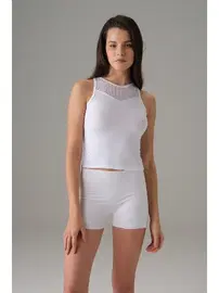 Doreanse Halter File Yaka Kadın Crop Atlet Doreanse 9401