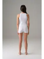 Halter File Yaka Kadın Crop Atlet Doreanse 9401 Beyaz detay görünüm