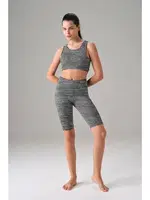 Doreanse Torparlayıcı Yüksek Bel Bisikletçi Tayt 8037 Gri