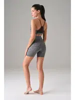 Doreanse Torparlayıcı Yüksek Bel Bisikletçi Tayt 8037 Gri detay görünüm