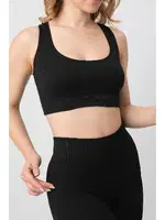 Seamless Fitilli Çapraz Kalın Askılı Spor Sütyen Doremi 002-000169 Siyah farklı açı