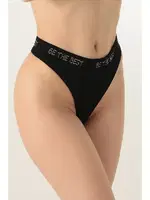 DoReMi Dikişsiz Örme String 002-000801 Siyah detay görünüm