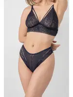 DoReMi Dolgusuz Hazel Dantel Bralet Takım 002-001603 Lacivert