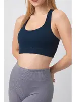 DoReMi Seamless Ripli Pedli Spor Sütyen 002-000166 Lacivert