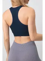 DoReMi Seamless Ripli Pedli Spor Sütyen 002-000166 Lacivert görsel 4