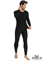 Doruk Erkek Uzun Kollu Siyah Termal Takım Doruk 001