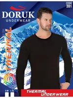 Erkek Uzun Kollu Siyah Termal Takım Doruk 001 Siyah detay görünüm