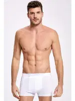 Erkek Boxer Likralı İlke 007 Beyaz farklı açı