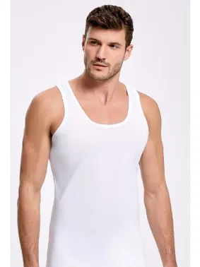 İlke Erkek Ribana Atlet Beyaz %100 Pamuk İlke 1118