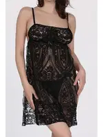 Fantezi Askılı Gecelik DoReMi 002-002335 Siyah görsel 4