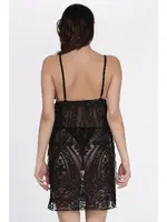 Fantezi Askılı Gecelik DoReMi 002-002335 Siyah görsel 6