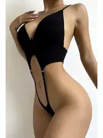 Fantezi Ayarlanabilir Askılı Babydoll Miorre 001-002348 Siyah görsel 4