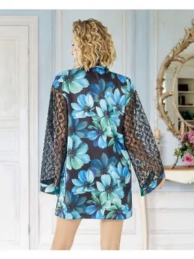 For Dreams 3Lü Saten Çiçekli Şortlu Kadın Pijama Takım For Dreams 1993 - Alternatif Görünüm