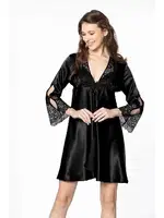 Gelin Çeyiz Seti Güpürlü 6Lı Saten Takım Pierre Cardin 6625 Siyah görsel 20