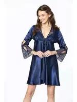 Gelin Çeyiz Seti Güpürlü 6Lı Saten Takım Pierre Cardin 6625 Lacivert görsel 31