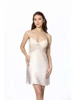 Gelin Çeyiz Seti Güpürlü 6Lı Saten Takım Pierre Cardin 6625 Krem görsel 9