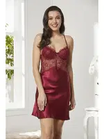 Gelin Çeyiz Seti Güpürlü 6Lı Saten Takım Pierre Cardin 6625 Bordo farklı açı