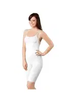 Göğsü Açık İzsiz İnce Askılı Paçalı Boy Korse Layza 15006 Beyaz detay görünüm