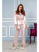 Güpürlü 6Lı Saten Gelin Çeyiz Seti Pierre Cardin 6040 Pudra görsel 22