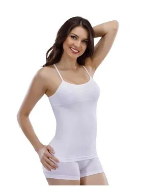 Liza (Layza) İnce Askılı Dikişsiz Pedli Kadın Atlet Liza 14003