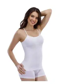 Liza (Layza) İnce Askılı Dikişsiz Pedli Kadın Atlet Liza 14003