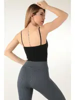 İnce Askılı Seamless Dantelli Desteksiz Büstiyer Miorre 002-000182 Siyah görsel 4