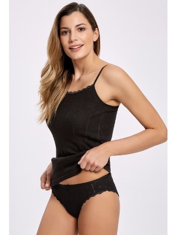 Jakarlı Ribana Ip Askılı Atlet - Bikini Takim %100 Pamuk İlke 2294