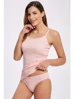 Jakarlı Ribana Ip Askılı Atlet - Bikini Takim %100 Pamuk İlke 2294 Ekru görsel 5