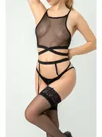 Jartiyerli Fantezi Sütyen Takım Phevos 012-002217 Siyah farklı açı