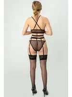 Jartiyerli Fantezi Sütyen Takım Phevos 012-002217 Siyah görsel 4