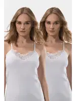 Güpürlü İp Askılı Kaşkorse 2Li Pamuklu Atlet Türen 219 Beyaz