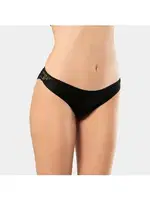 Arkası Dantel Lazer Kesim Pamuklu Dantelli Kadın Külot Türen 909 Siyah