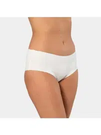 Türen Lazer Kesim Pamuklu Kadın Hipster Külot Türen 910/Beyaz