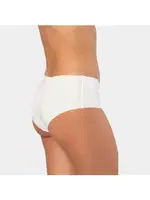 Lazer Kesim Pamuklu Kadın Hipster Külot Türen 910/Beyaz Beyaz farklı açı